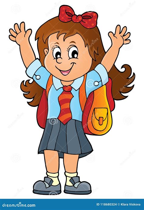 Happy Pupil Boy Theme Image 4 Cartoon Vector 118415751