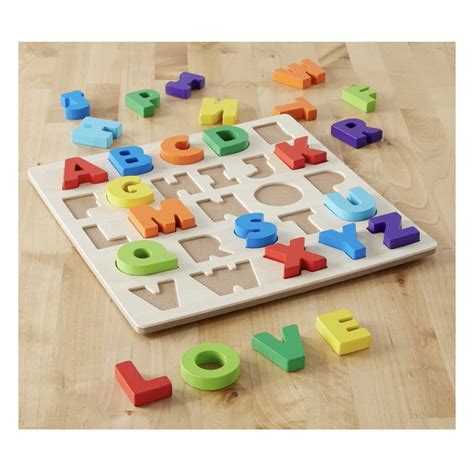 Spark Create Imagine 3 D Wood Alphabet Puzzle Set 26 Pieces