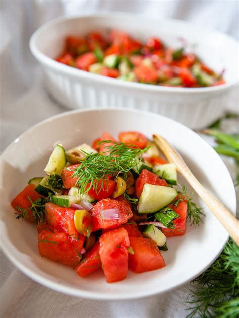 Watermelon And Tomato Salad Healthy Food