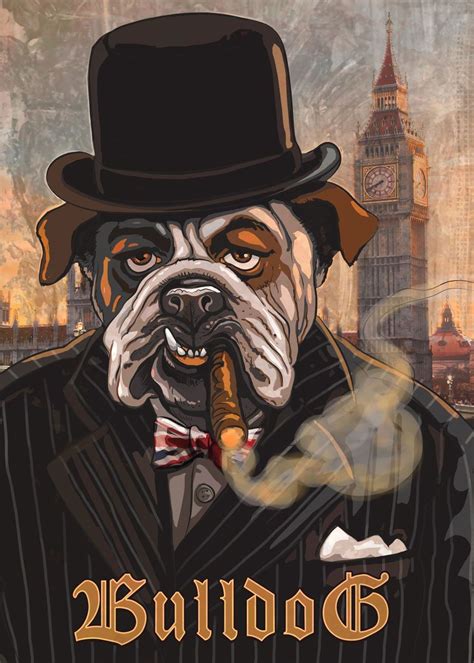 Winston Bulldog Churchill Poster By Mudge Studios Displate
