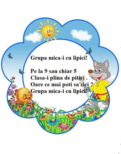 Poezie Grupa Mica I Cu Lipici Educazione