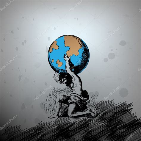 Atlas Supporting The Earth Stock Vector Image By ©remart 19896987