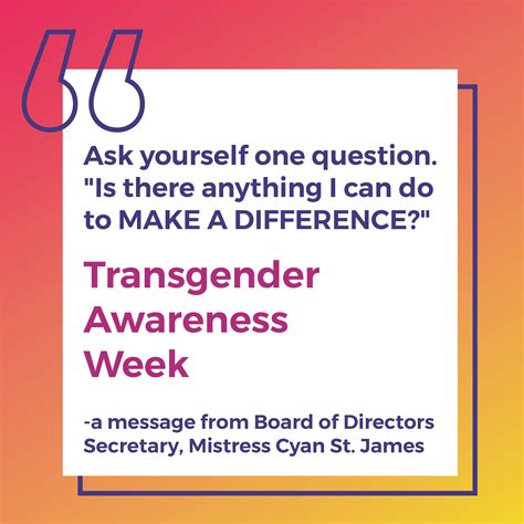 Transgender Awareness Week