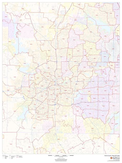 Tarrant County Zip Code Map Texas