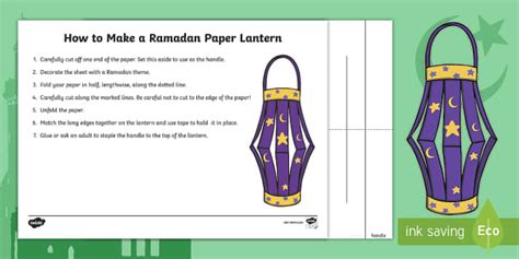Ramadan Lantern Paper Craft Teacher Made Twinkl