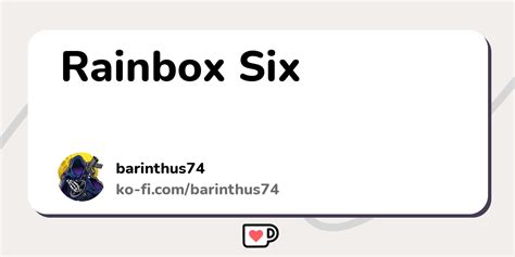 Rainbox Six Ko Fi ️ Where Creators Get Support From Fans Through