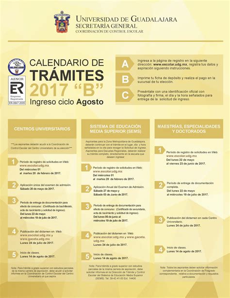 Calendario Tr Mites B Coordinaci N General De Control Escolar