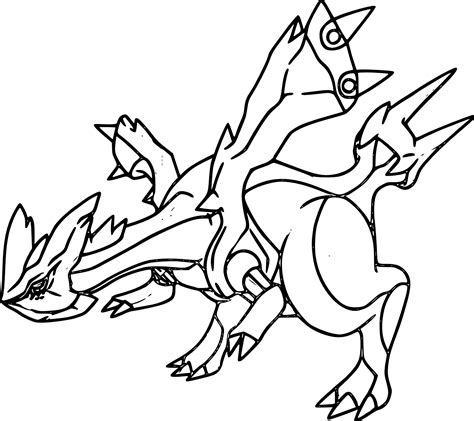 Kyurem Coloriage Du Pokemon Kyurem à Imprimer Et Colorier