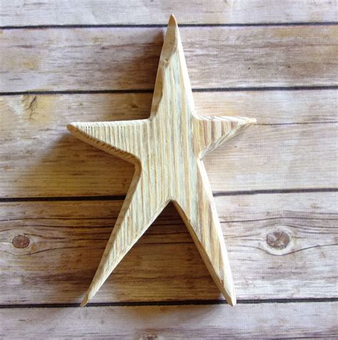 Wood Star Cutout Chunky Wood Star For Christmas Decor Or Etsy
