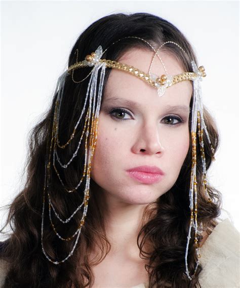 Thyme2dream Fairy Jewelry Arwen Headdress In Gold