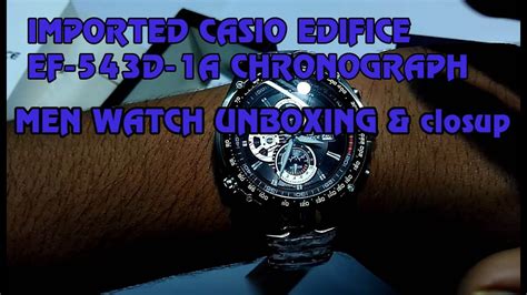imported casio edifice ef 543d 1a chronograph men watch unboxing youtube