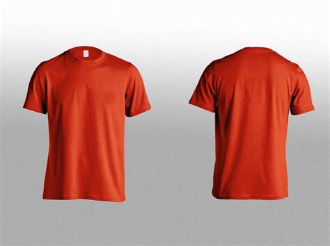 T Shirt Front And Back Mockup Mockupworld Kaos Desain