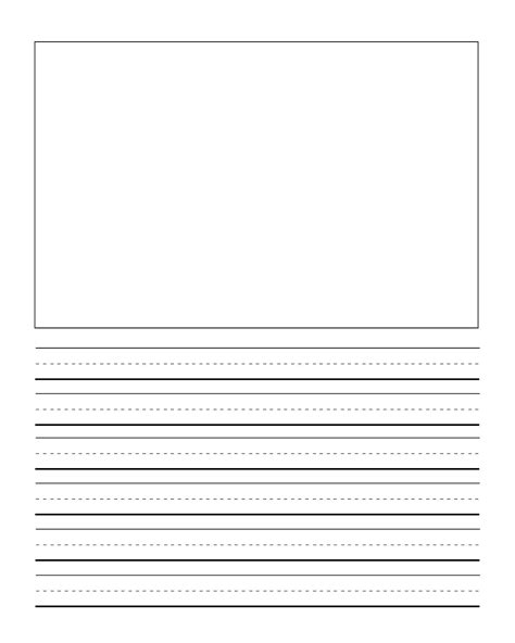 Writing Paper For 1st Grade Printable Primary Lined Paper Paging