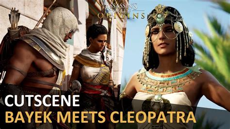 assassin s creed origins bayek meets cleopatra all cutscenes youtube