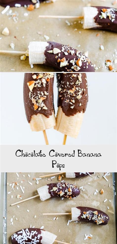 chocolate covered banana pops in 2020 chocolate covered bananas healthy chocolate banana pops