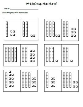 Tens Sticks & Cubes and Tens Frames Practice by Kooky Kindergarten