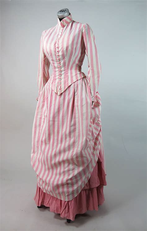 Wonderful Antique Victorian Seaside Bustle Dress In Three Pieces Sold