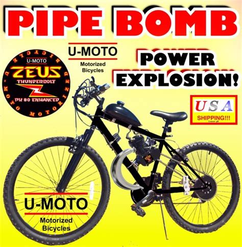 2 Stroke 66cc80cc Motorized Bike Kit With 26 Bicycle High Performance