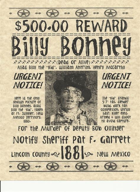 Blank Wanted Outlaw Poster A Old Wanted Poster With C