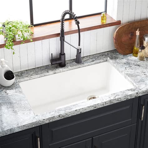 Totten White Granite Composite Kitchen Sink Titan Treasures