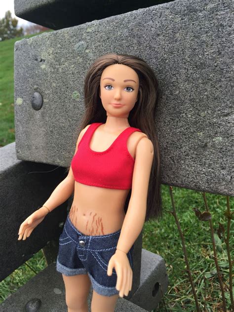 Normal Barbie Lammily The Realistic Doll With Stretch Marks Acne And Grass Stains On Her