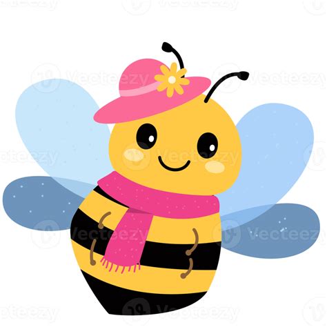 Yellow And Black Cute Cartoon Bee Holding Heart 9336628 Png