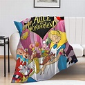 Alice in Wonderland Blankets Super Soft Reversible Microfiber Flannel ...