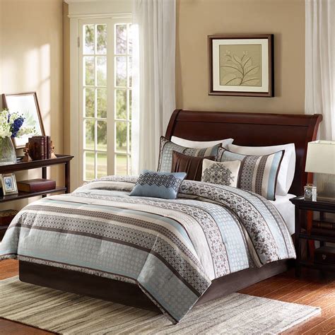 Find great deals on ebay for bedroom comforter set king. King Size Princeton 7 Piece Comforter Set Blue Transition ...