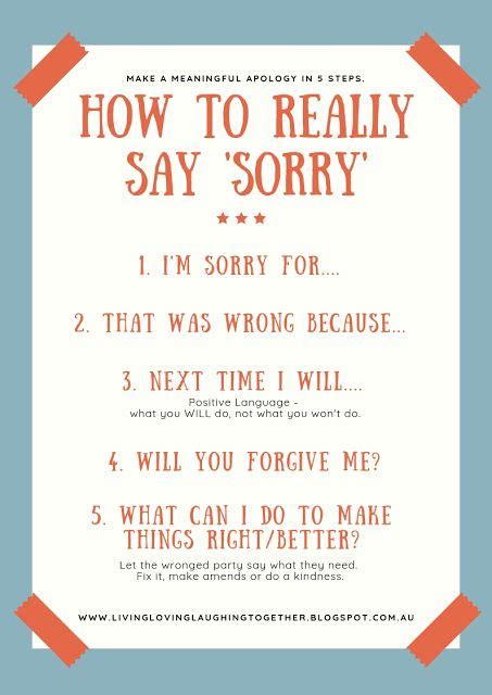 5 Steps To A More Meaningful Apology Give Your Kids The T Of The