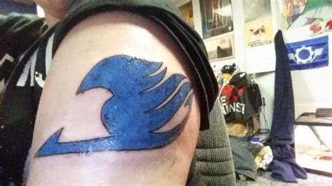 My First Tattoo Erza Scarlet Fairy Tail Emblem Done By