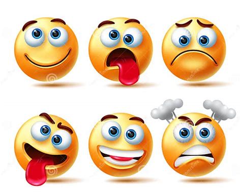 Smileys Emoji Vector Juego De Caracteres Emoji De Smiley 3d Con