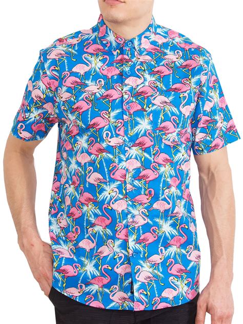 Visive Hawaiian Shirts For Mens Short Sleeve Button Up Down Tropical