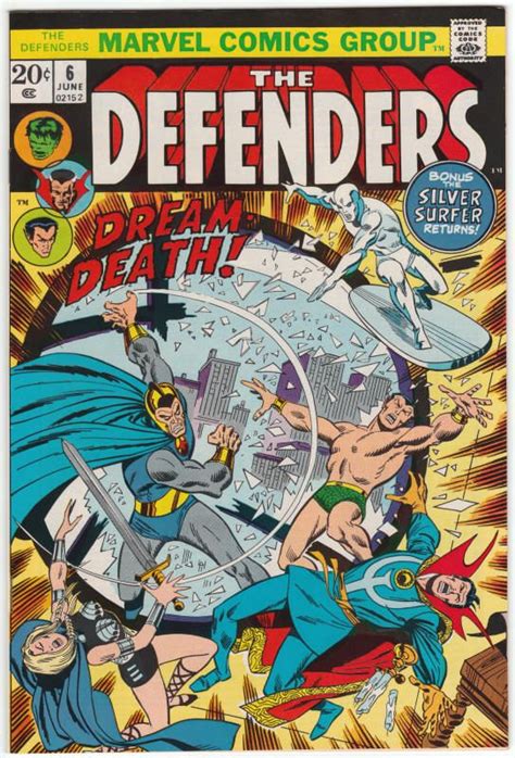 The Defenders 6 Vfnm Silver Surfer Guests Sal Buscema Cover Art