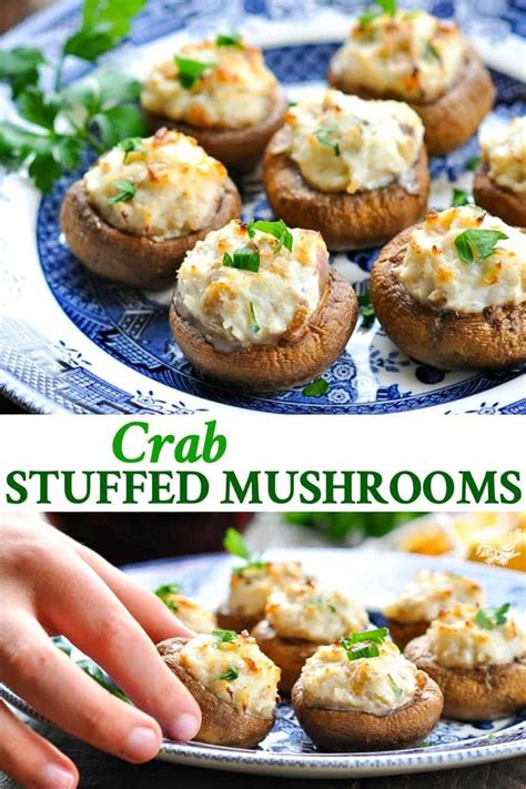 I desperately want to make crab stuffed mushrooms for holiday appetizers and this recipe looks like it's real tasty, however, i have a family member who absolutely. Crab Stuffed Mushrooms | Recipe | Easy appetizer recipes ...