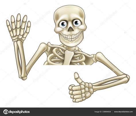 Cartoon Skeleton Thumbs Up Sign Stock Vector Image By ©krisdog 338894828