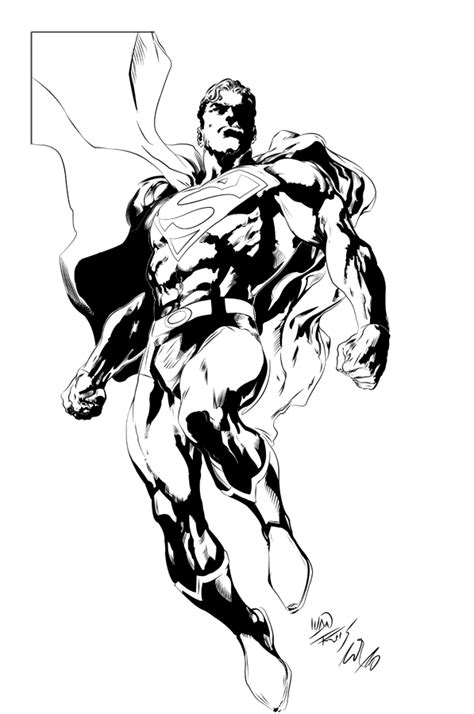 Superman By Ivan Reis Inked By Hiasi On Deviantart