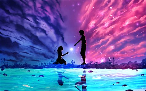 ❤ get the best wallpaper anime couple on wallpaperset. خلفيات من الخيال جميلة عالية الوضوح - مداد الجليد