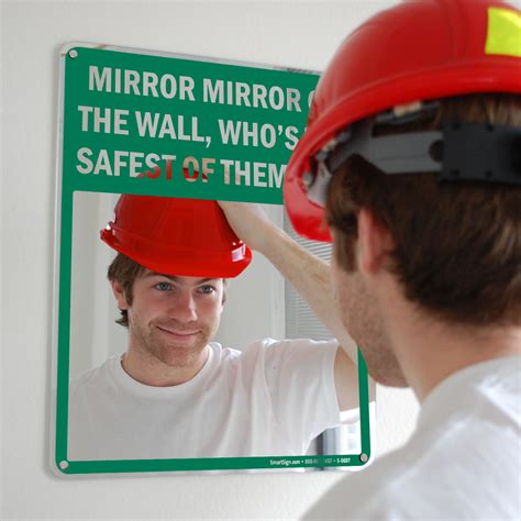 Mirror Message Signs Safety Message Printed Right On Mirror