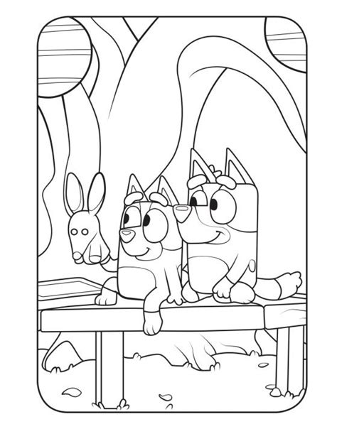 Bluey And Bingo Coloring Pages Big Backyard A Coloring Book Bluey