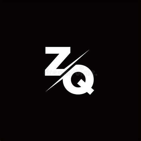 Zq Logo Letter Monogram Slash With Modern Logo Designs Template Stock