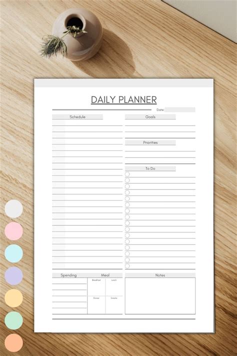 Printable Daily Planner Daily Log Daily Notes Printable To Do List