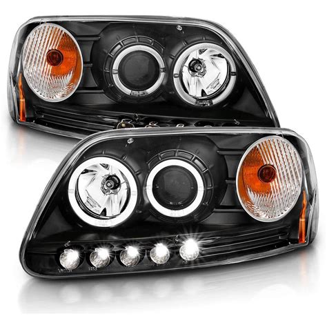 The design of the second gen f150 led heads was inspired by the oem led headlights from the new ford expedition. 97-03 Ford F150 / 97-02 Expedition LED DRL Halo Projector ...