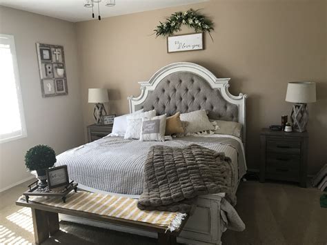 This is augmented by the warm yellow. Magnolia Farms bedroom set Farmhouse Bedroom with Mustard ...