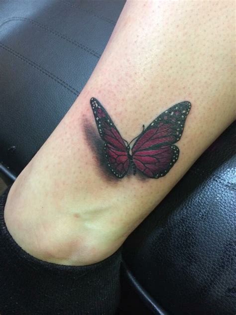 Here are the best tattoos that symbolize growth; Realistic butterfly tattoo on my ankle :) looks beautiful ...