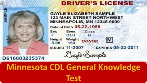 Minnesota Cdl General Knowledge Test Youtube
