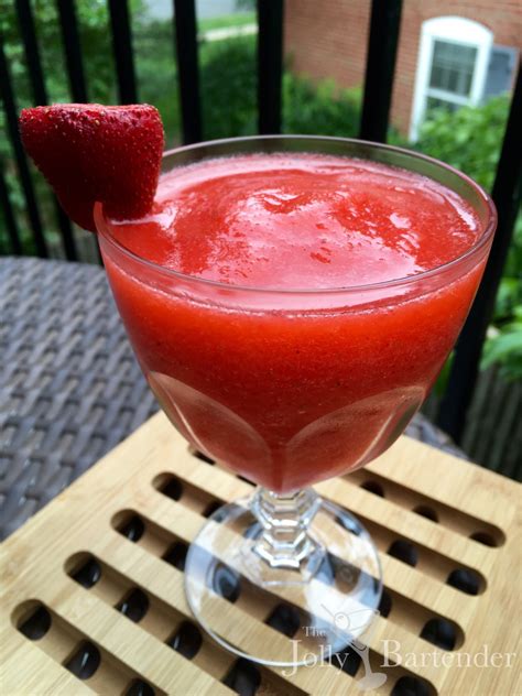 The Jolly Bartender — Strawberry Daiquiria Strawberry Daiquiri Made With