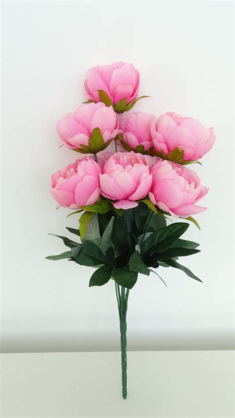 Artificial Peony Bouquet 10f Pink Peonies Bouquet Artificial Peonies
