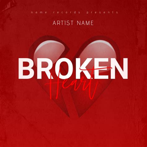 Broken Heart Album Cover Broken Hearts Free Album Cover Template