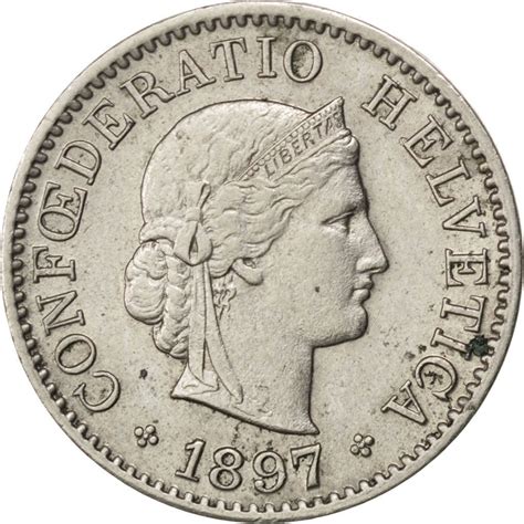Five Centimes Rappen 1897 Coin From Switzerland Online Coin Club