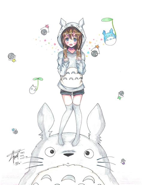 Totoro Girl By Xzsilverbreezezx On Deviantart